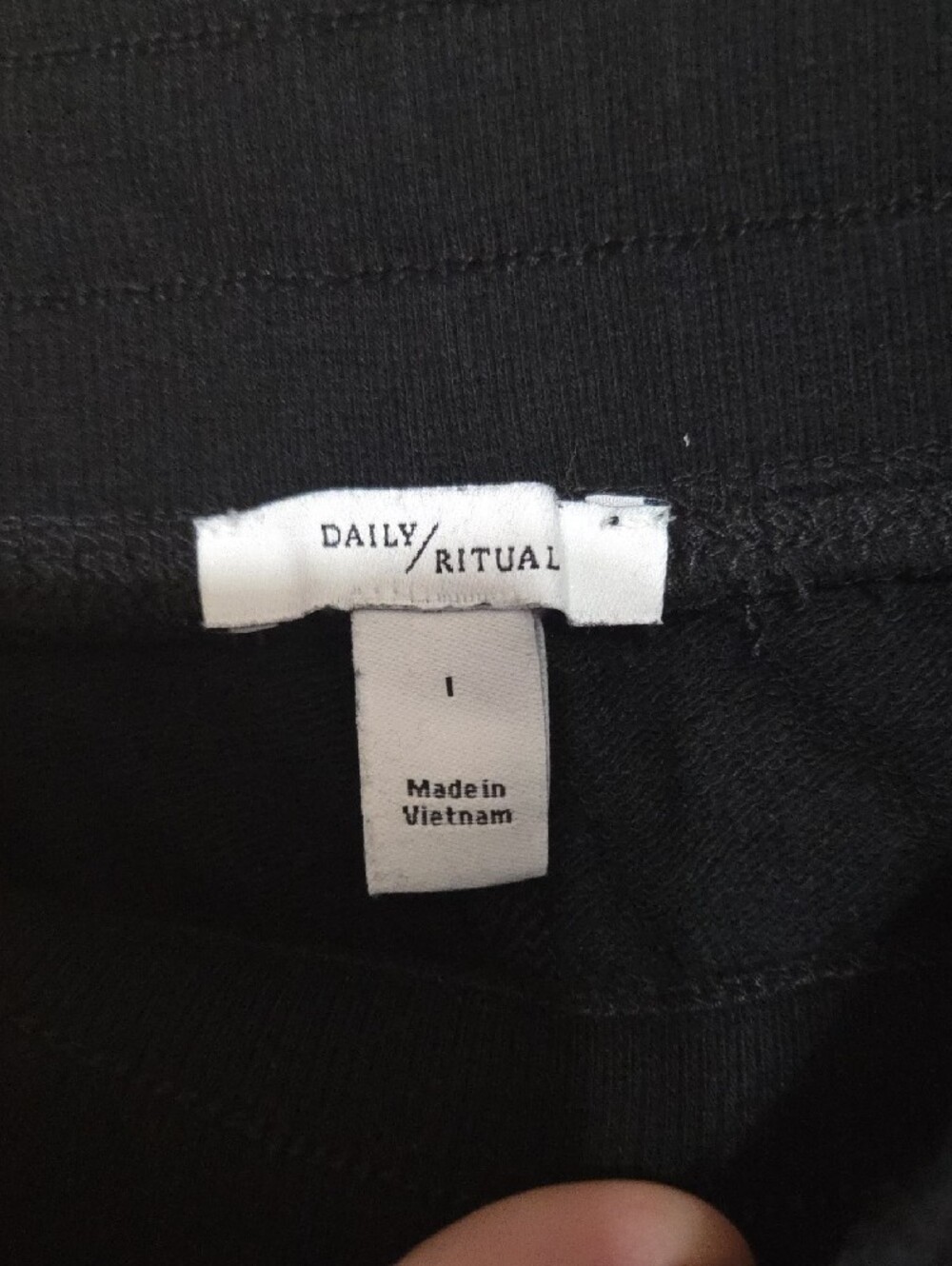 Daily Ritual Black Drawstring Jogger Pants - Picture 2 of 10